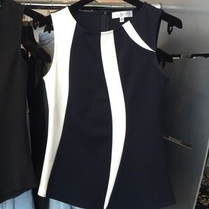 OOAK 💖 Staci Snider | Navy and White Sleeveless Top | XS